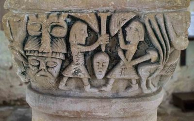 Luppitt Baptismal Font: Odin, Dragon, Serpent, Centaur, Wolf, Ravens & Martyrdom?